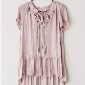 Soft pink/blush top blouse Ruffle Nordstrom