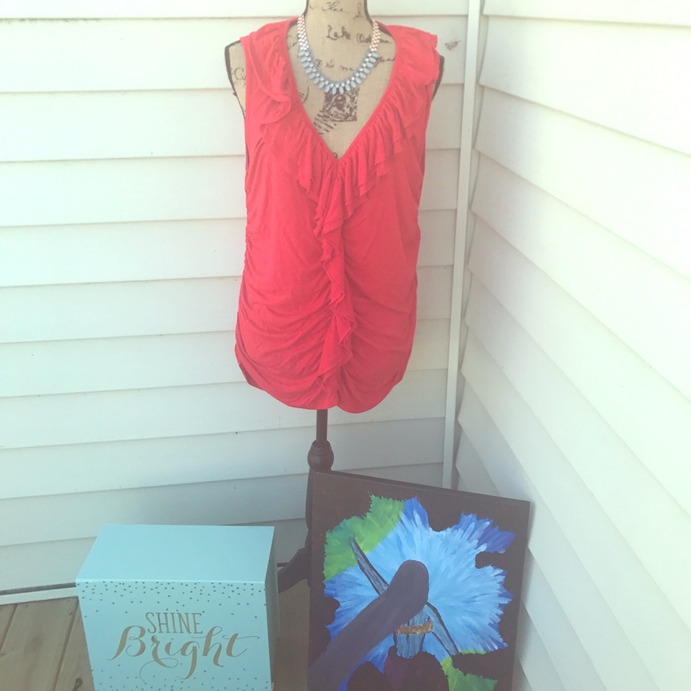 Red Ruffle Tunic - Picture 1 of 4