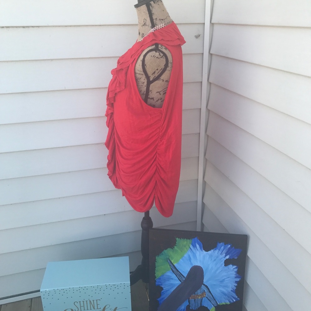 Red Ruffle Tunic - Picture 2 of 4