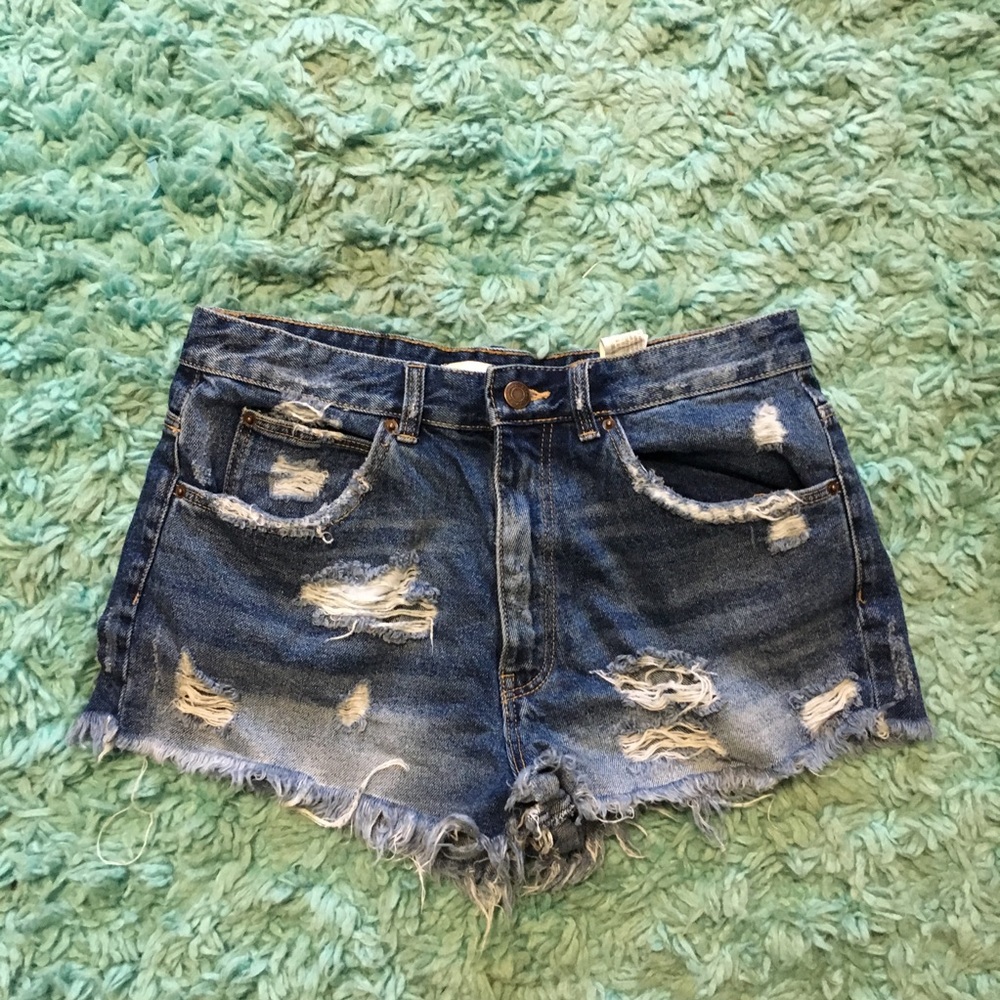 Ripped Jean Shorts