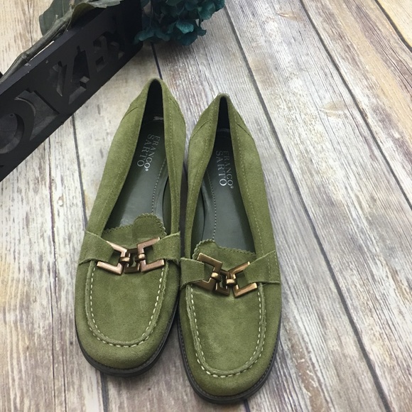 Franco Sarto Shoes - Franco Sarto Green Leather Loafers