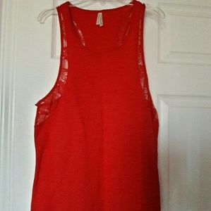 Red dance muscle tee
