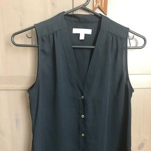 Discounted!! Navy blue button up blouse