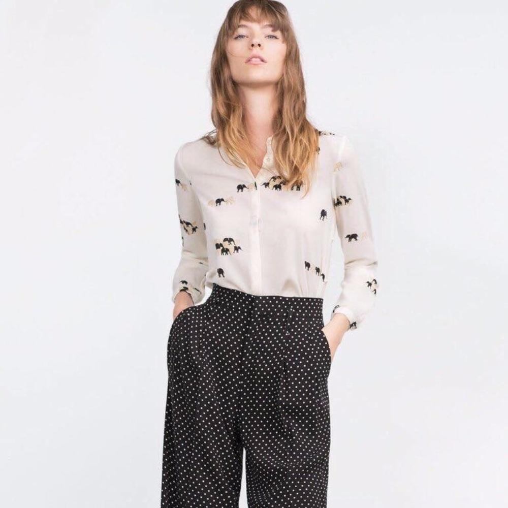 Zara Elephant Print Shirt