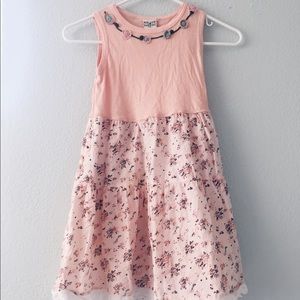 Girls peachy floral dress