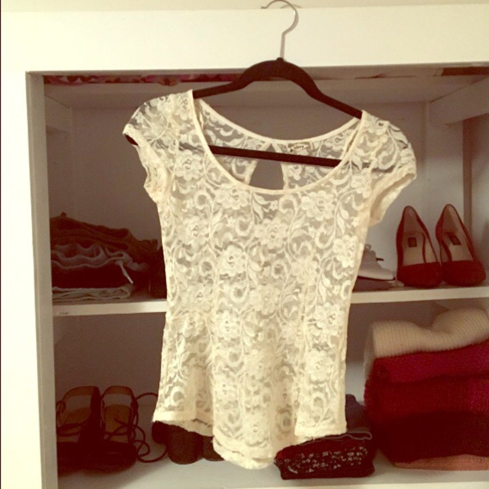 Ivory lace top