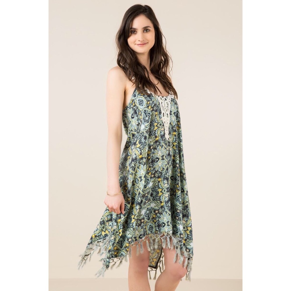 Francesca's Printed Shift Dress XS