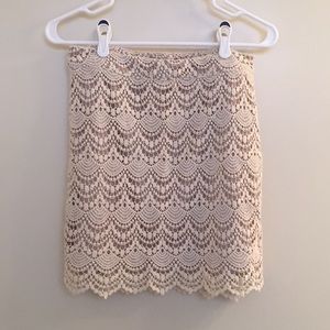 Lace/knit Cream Skirt