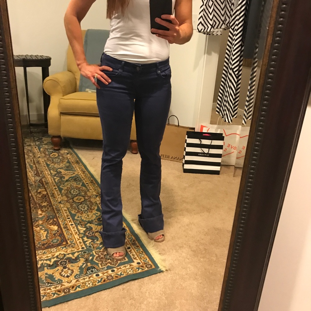 7 jeans, haylie style, navy pants- 33” inseam