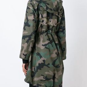 Valentino peace camouflage parka