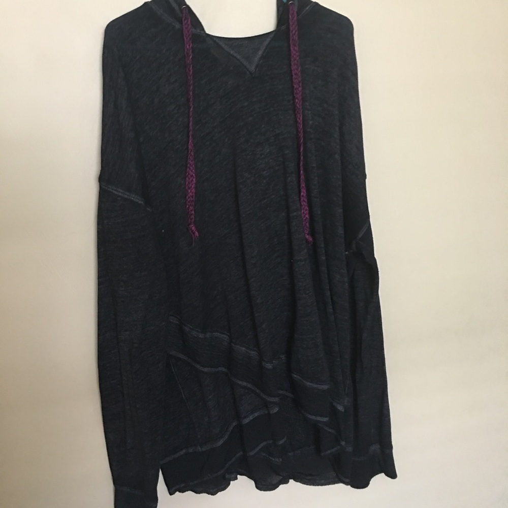hooded black Heather Sweater