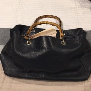 Mark & Graham Navy Elisabetta Handbag