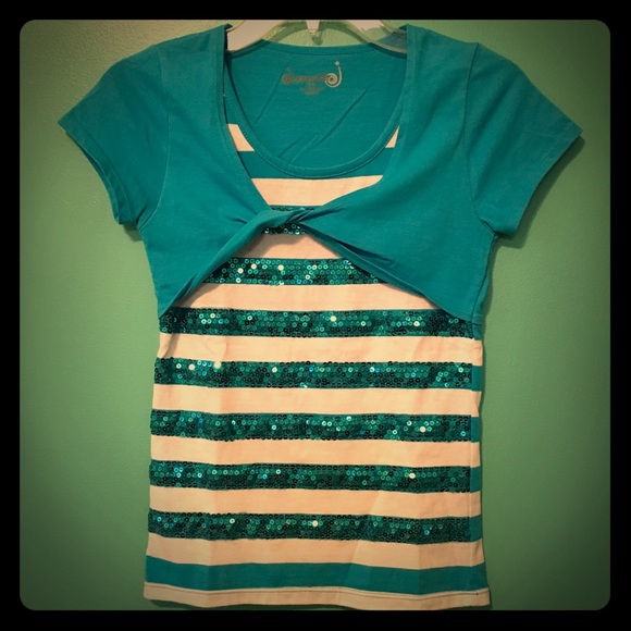 Jreamstar Other - Sparkly Striped Top