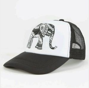 Paisley elephant trucker hat
