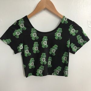 Mary Jane Care Bear Crop Top // stoner chick vibes