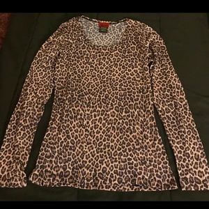 Leopard print longsleeve mesh shirt Tripp NYC