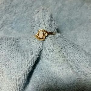 Black Hills Gold ring with opal and diamonds.