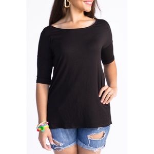 Agnes and Dora Hi Lo Tee Black XL NEW