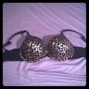Metallic Leopard Print Bra
