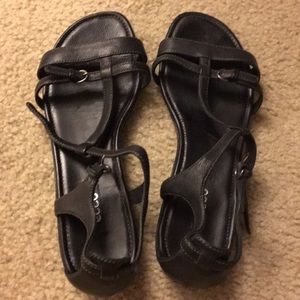 Ecco black sandals size 39