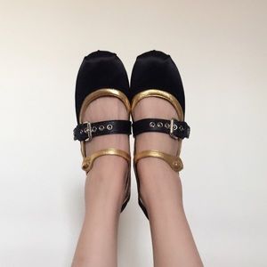 Miu Miu ballet flat Black Gold