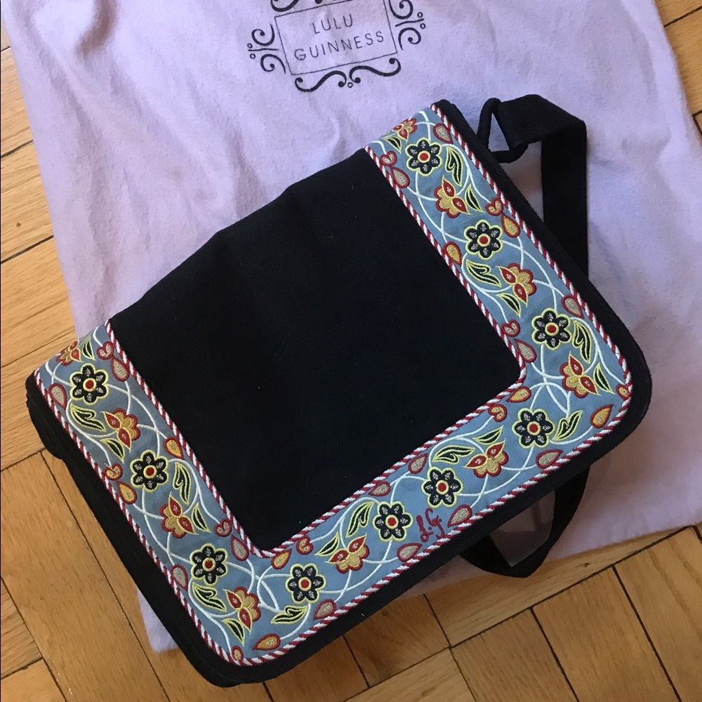 Lulu Guinness floral embroidered handbag