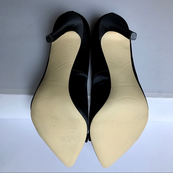 NEW Satin Enzo Angiolini Heels Rhinestone Toe - Picture 5 of 6