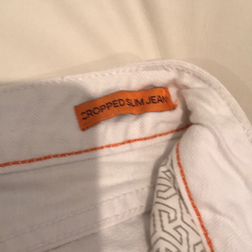 Tory Burch cropped slim white Jean size 27 - Picture 4 of 4