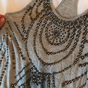 Haute Hippie XS Racerback Studded Tank