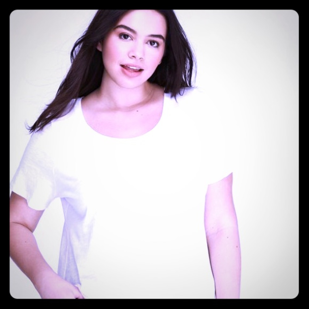 Lane Bryant HOT PINK pocket tee 14/16 NWT