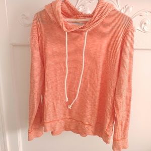 Striped Pullover Hoodie by J Crew Factory (size l)