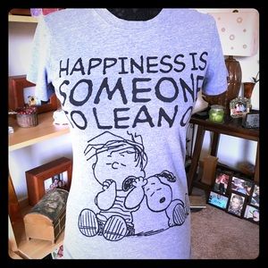 PEANUTS CHARLIE BROWN HAPPINESS BLU STRETCH TSHIRT