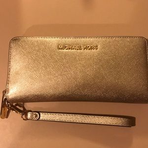 Michael Kors Gold Continental Wallet