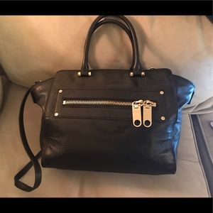 Milly "Riley" Crossbody Leather Tote