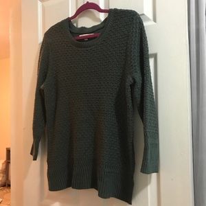LOFT Hunter Green Woven Sweater