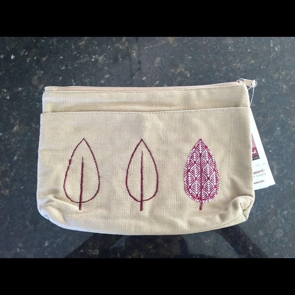 Leaf Applique Cosmetic Case