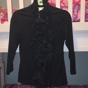 Designer Black half sleeve top
