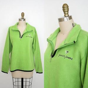 Vintage 90's Guess Jeans Sweater Neon Green Medium