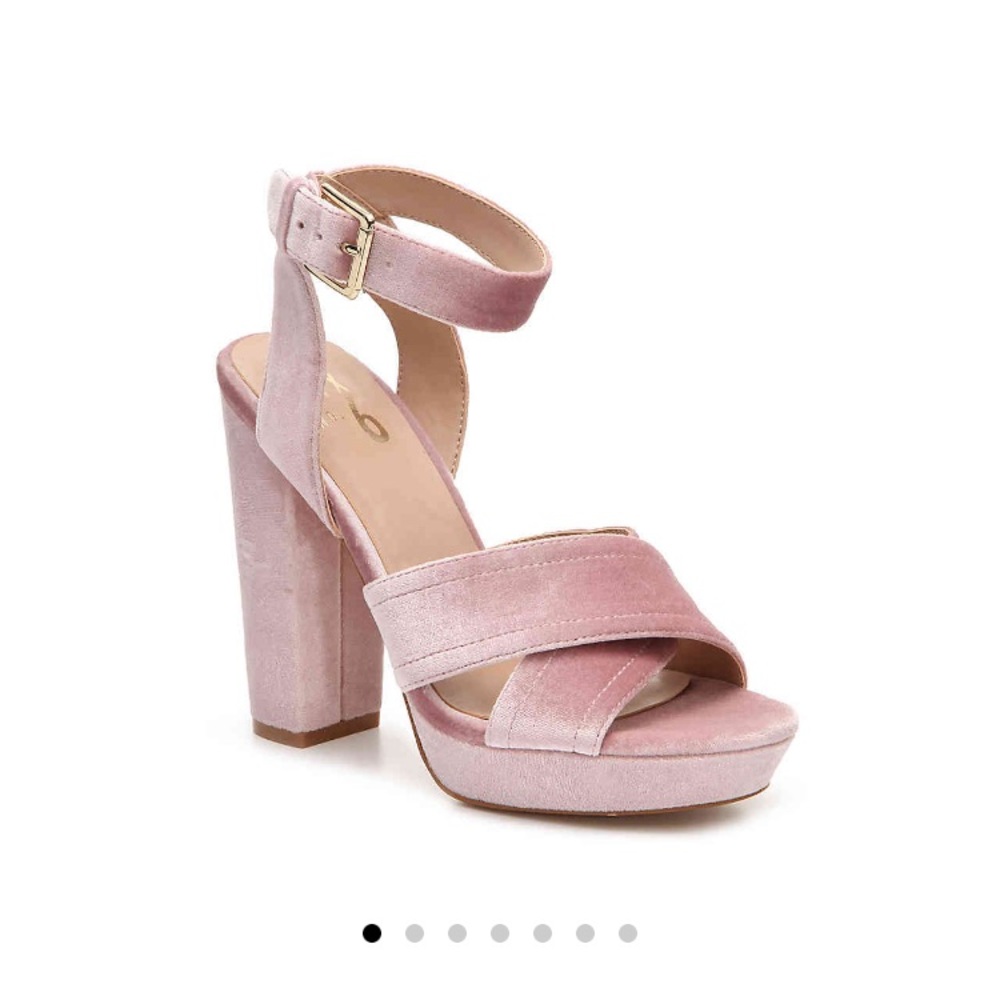 DSW Blush Velvet Heels