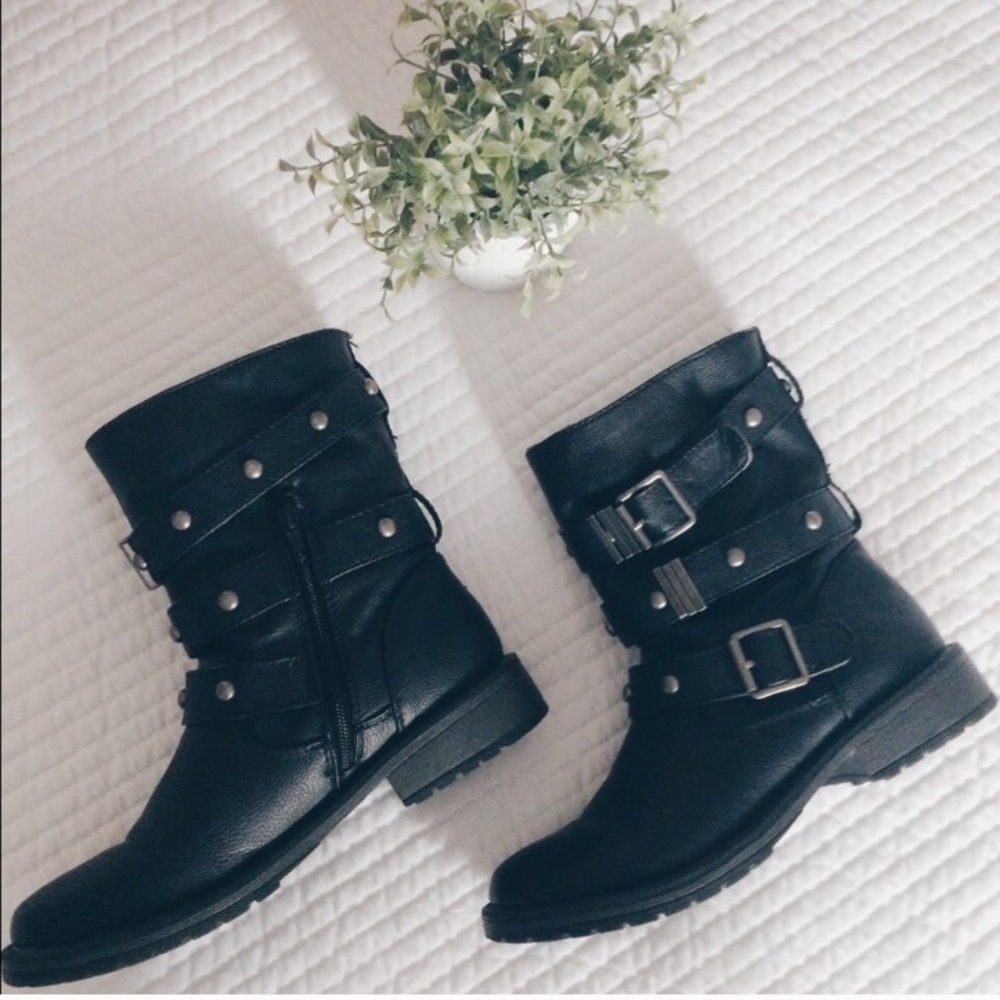 MATERIAL GIRL MOTO BOOTS