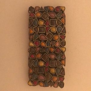 Lia Sophia enamel pieced multicolor stretch bangle