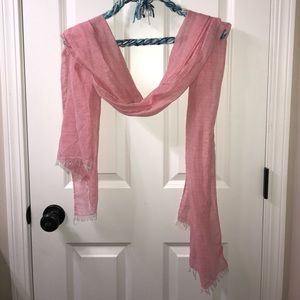 Red and white striped scarf