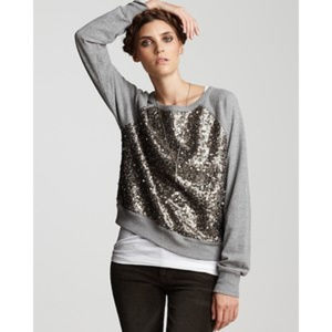 Vince Sequin Front Sweatshirt