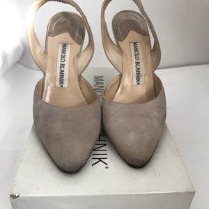 Manolo Blahnik Suede slingback