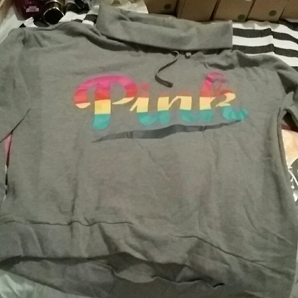 NIB VICTORIA'S SECRET PINK COWL HOODIE - Picture 1 of 1