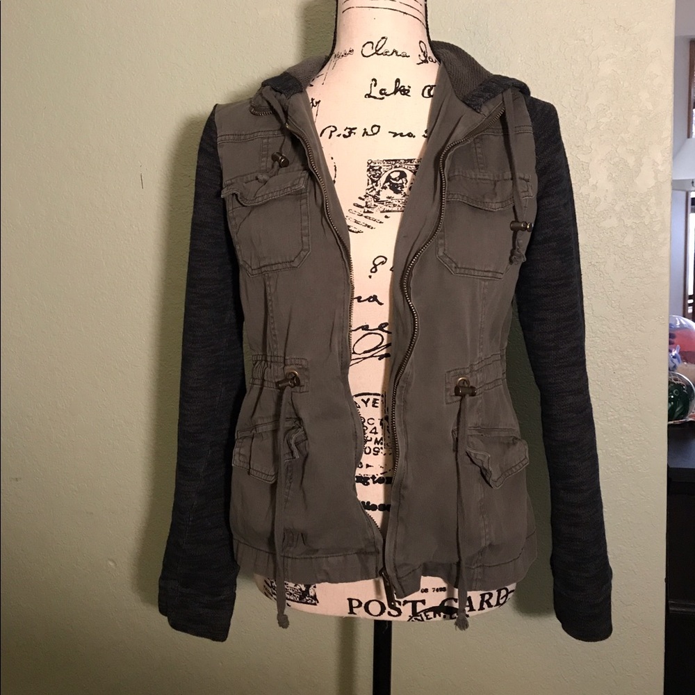 Green military jacket