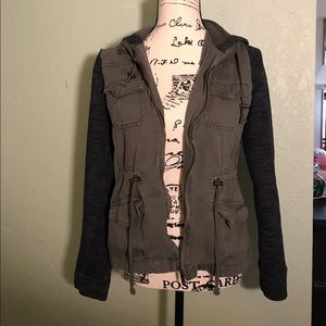 Green military jacket