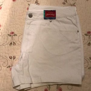 New White denim shorts