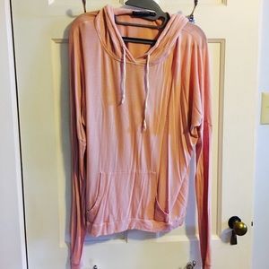 Brandy Melville light pink hooded sweater