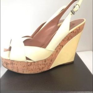 Alaia off white wedge sandals